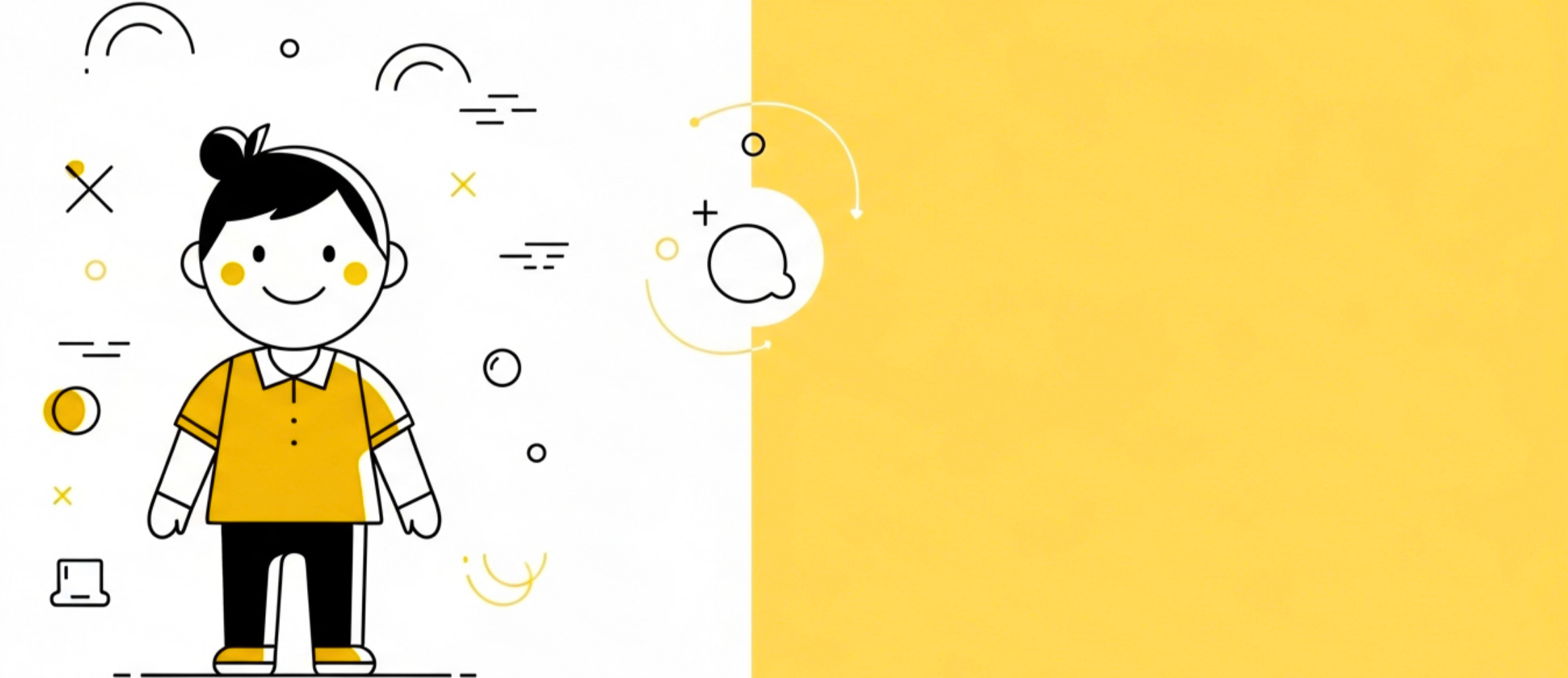 Ilustração Menino Amarelo